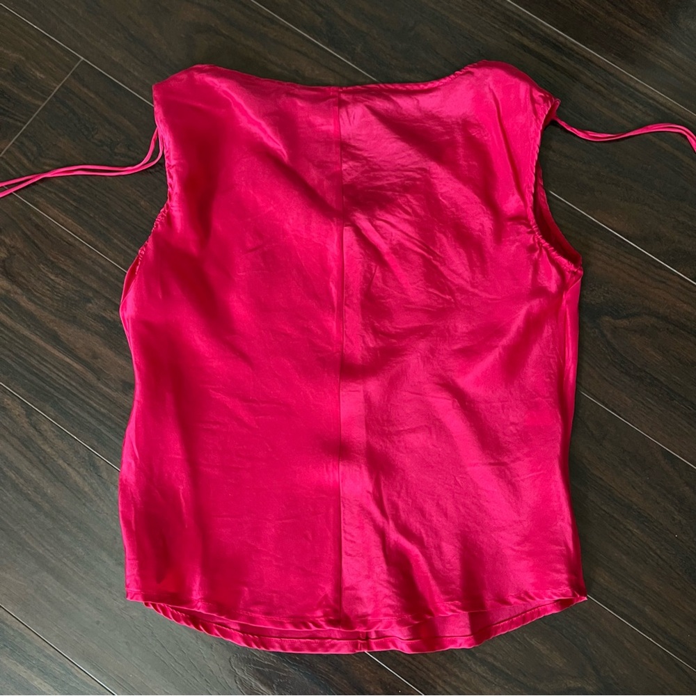Vintage Y2K Red Silk Blouse - Picture 4 of 4